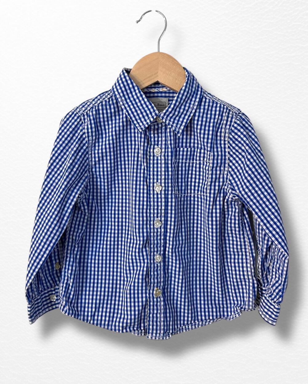 LL Bean Boys’ Gingham Dress Shirt, Size 3T